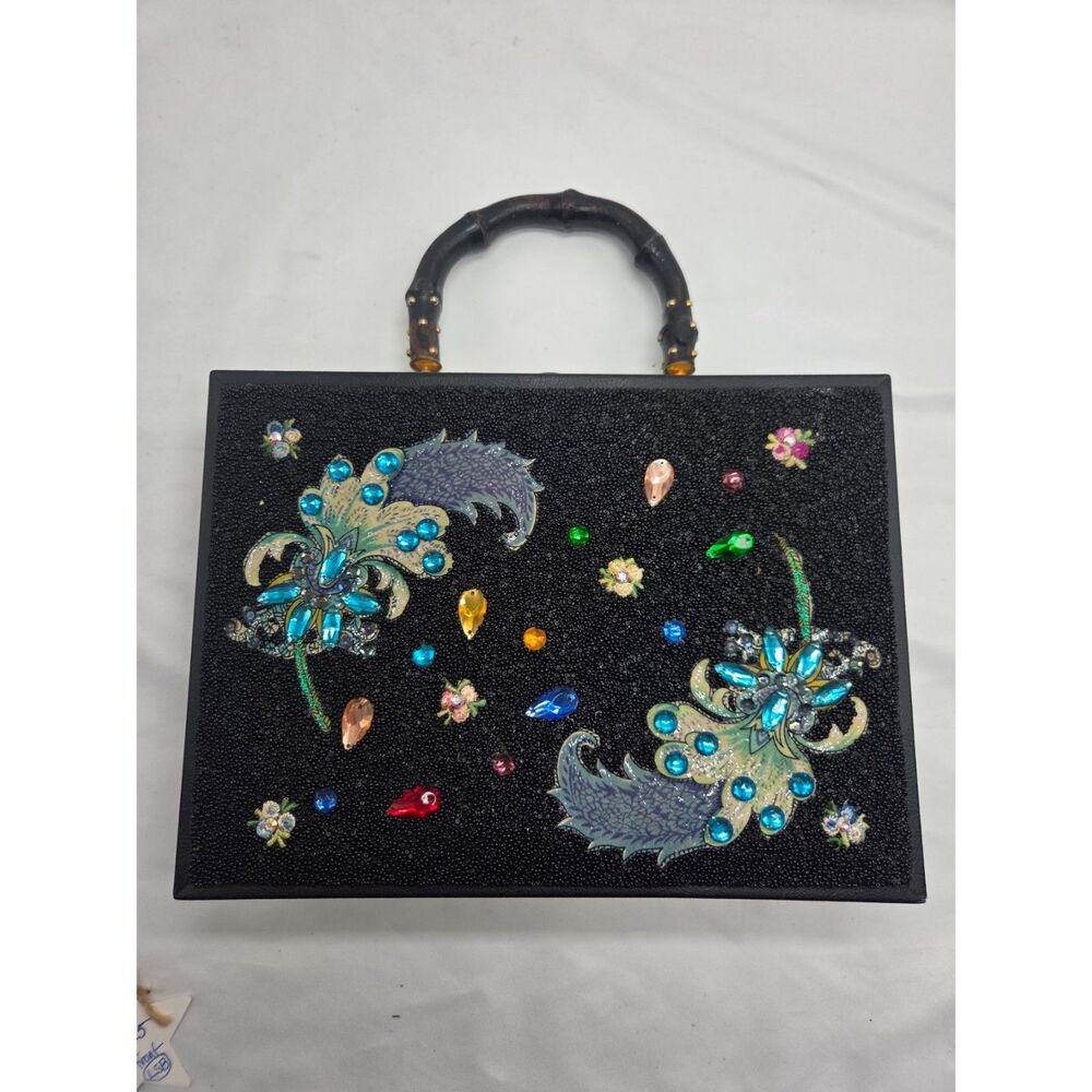 Vintage Stylecraft of Miami beaded Purse Bamboo - Picture 2 of 10